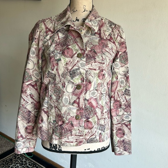 Y2K Christopher & Banks Paris Jacket Size Small - Picture 2 of 15